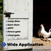 Black Heavy Duty Slide Bolt Gate Latch with Padlock Hole,