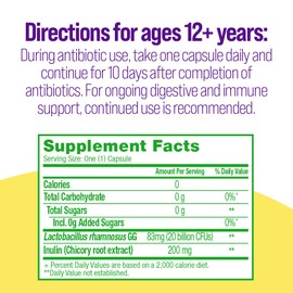 Culturelle Probiotics Ultimate Balance Probiotic for Use with Antibiotics - 20 Count – Probiotic Capsules Help Restore Good Bacteria Lost During Antibiotic Use & Contribute to A Healthy Immune System