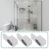 YINETTECH 10Pcs 6mm Shower Glass Panel Bracket Chrome-Plated ABS Plastic