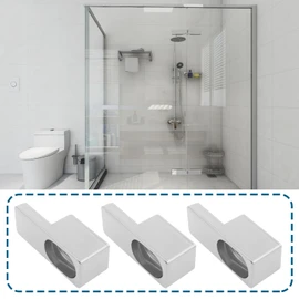 YINETTECH 10Pcs 6mm Shower Glass Panel Bracket Chrome-Plated ABS Plastic Retaining Clip for Bathroom Enclosure Fixture Door Clamp Bracket Retaining Clip