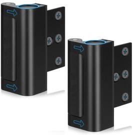 Profasion Home Security Door Lock, Door Reinforcement Lock, for Extra Home Security and Privacy, Black, 2 Pack
