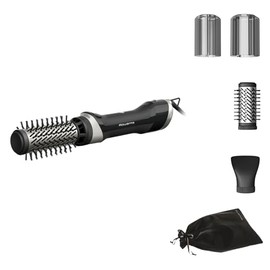 Rowenta Brush Activ' Renewal Rotierende Warmluftbürste, Rechts-/Linkslauf, Keramikbeschichtung, Ionenfunktion, Naturborsten, 2 Temperatur-/Gebläsestufen, Kaltstufe, 1000 Watt, Schwarz, UB9530F0