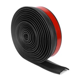 QWORK 20 Ft Rubber Universal Garage Door Bottom Seal - Weatherproofing Insulation Strip with Self-Adhesive Design and Easy Installation Kit - Durable Garage Door Weather Stripping