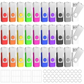 TEWENE USB Stick 4 GB 50 Piece Set, USB Memory Stick, High Speed USB 2.0 Multi-Coloured Rotate