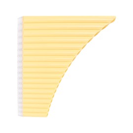 C Button Pan Pipe, Easy to Learn 16 Tone Tubes Pan Pipe ABS Pan Pipe for Adults (Yellow)
