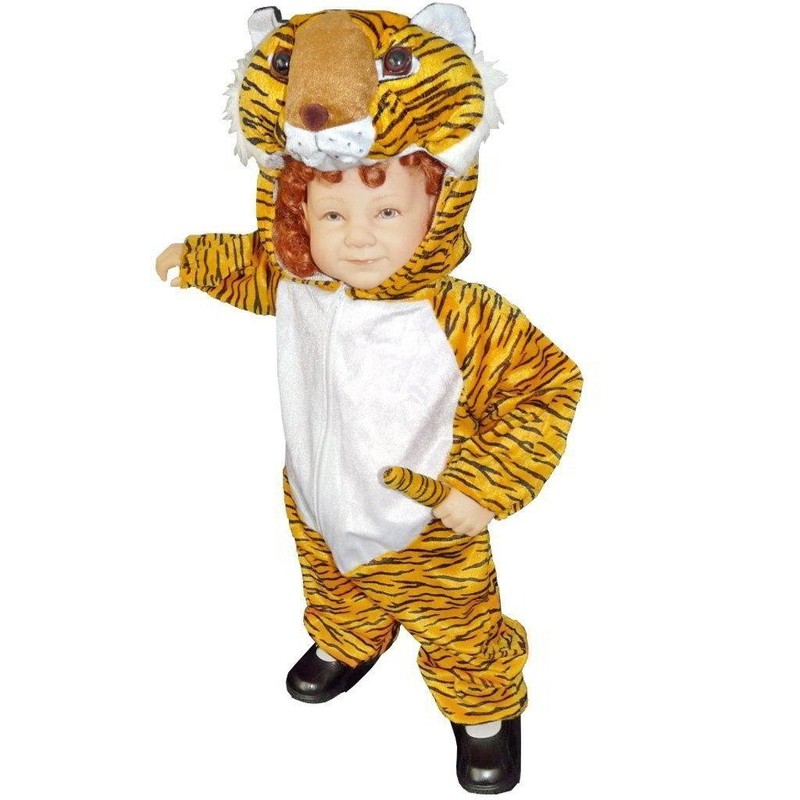 Ikumaal Tiger Costume AN28, Sizes 74-128cm, for Babies/Toddlers, for Carnivals/Parties,