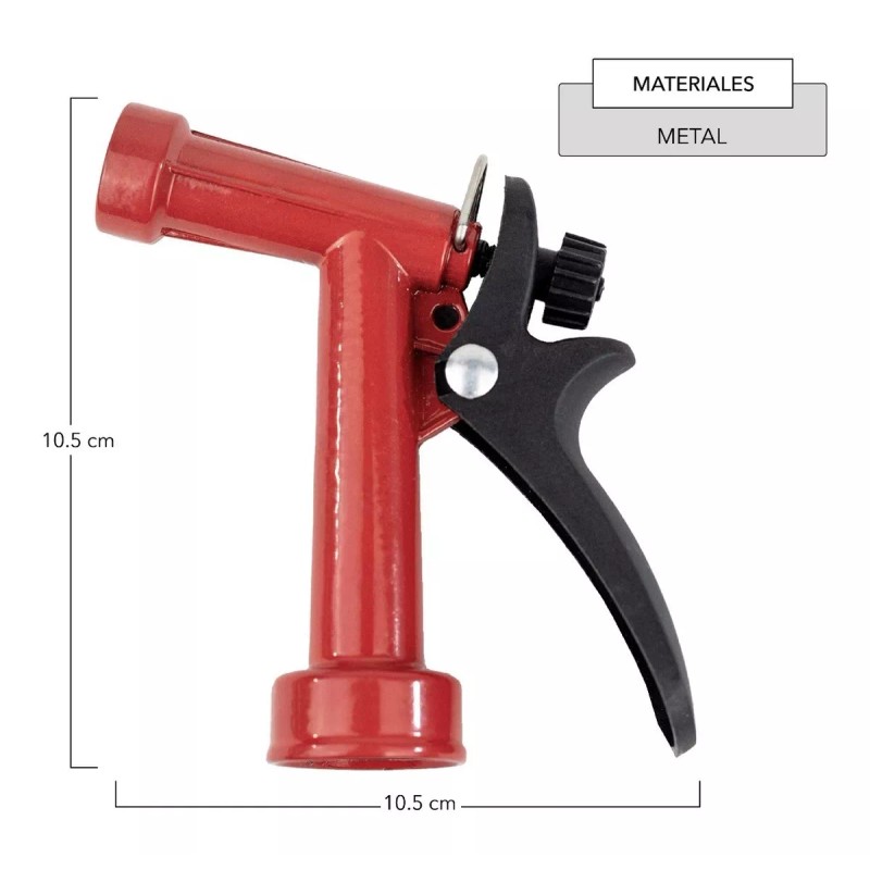 CNX Pistola De Riego Metálica De 4 Pulgadas, Resistente Y