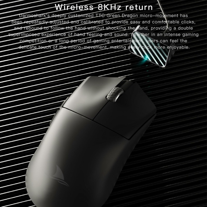 Darmoshark M3PROMAX Wireless Gaming Mouse,Tri-Mode 2.4G/USB-C/Bluetooth Mouse Up to 30000DPI,PAW3950