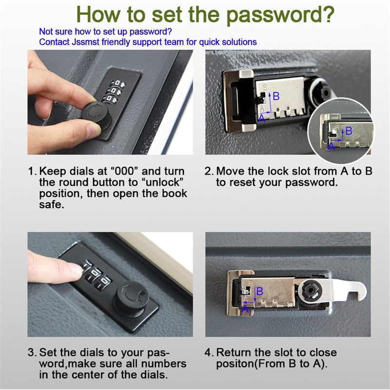 Book Safe with Combination Lock - Jssmst Home Dictionary Diversion