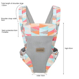 IULONEE Baby Carrier Wrap Hands Free Ergonomic Portable 4 in 1 Newborn Carrier Slings Soft Toddler Back Carrier for Infant 3-36Months Colorful