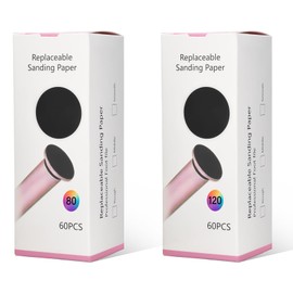 120 Stück Schleifpapier Scheiben Pad für Elektrische Hornhautentferner - 60x 80er + 60x 120er, Profi Schleifscheiben für Füße Hornhautentferner