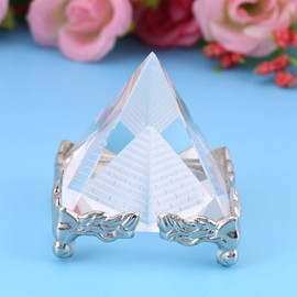 Crystal Pyramid Quartz Carving Pyramid Energy Generator Reiki Chakra Healing Crystal Stone for Meditation Yoga Development