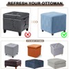 Bifaun Vogel Ottoman Square Stretch Foot Stool Slipcovers Square Foot