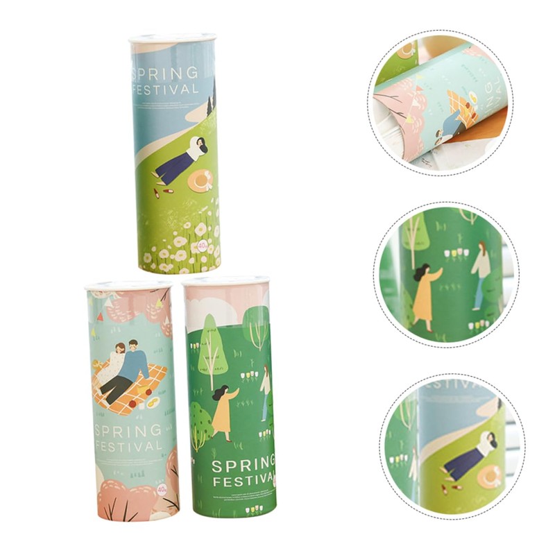Alipis 3Pcs Car Tissue Box Round Cylinder Tissue Holder for