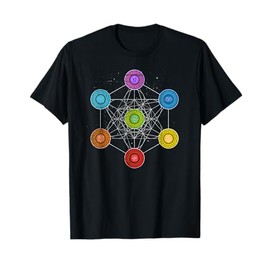 Sacred Geometry Metatrons Cube 7 Chakras - Psychedelic Shirt T-Shirt