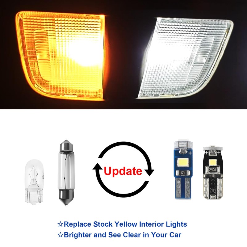 EASY EAGLE LED Car Interior Lights, Super Bright Bulbs -
