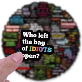 sxdaizjsym 63 PCS Sarcastic Stickers,Funny Stickers for Adults,Snarky, Humorous Quotes Stickers for Water Bottle,Laptop,Phone,Hard Hat,Bumper,Gifts for Adult