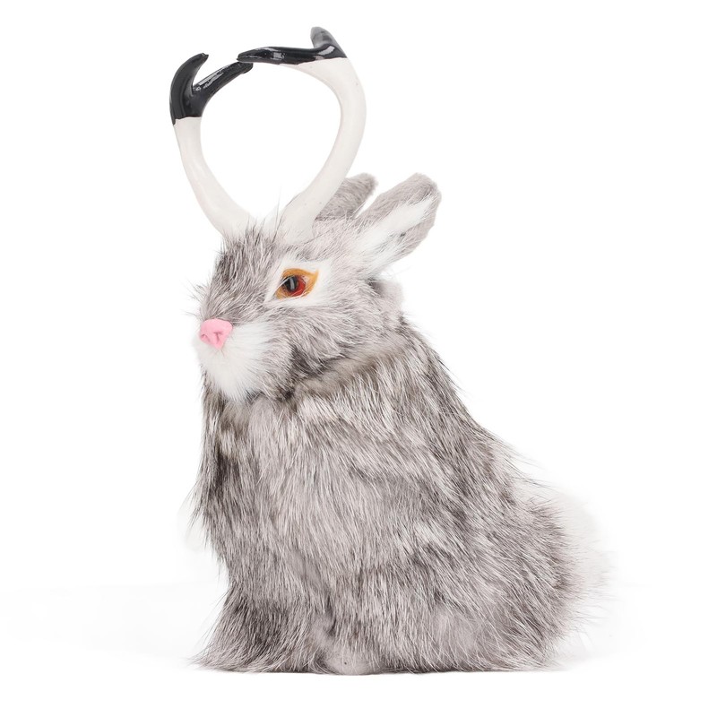 Simulation Antler Rabbit Ornament Cute Rabbit Home Decorations Animal Model
