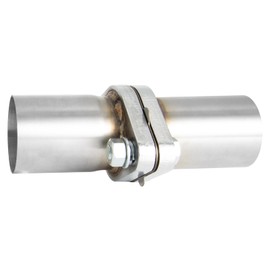 PTEROSAUR Exhaust Flange Repair Kit,1.8 inch Flanges Gasket,2 Bolt Quick Fix Pipe Repair, Universal Stainless Steel Exhaust Flange Pipe Gasket (1.8", 6" long)