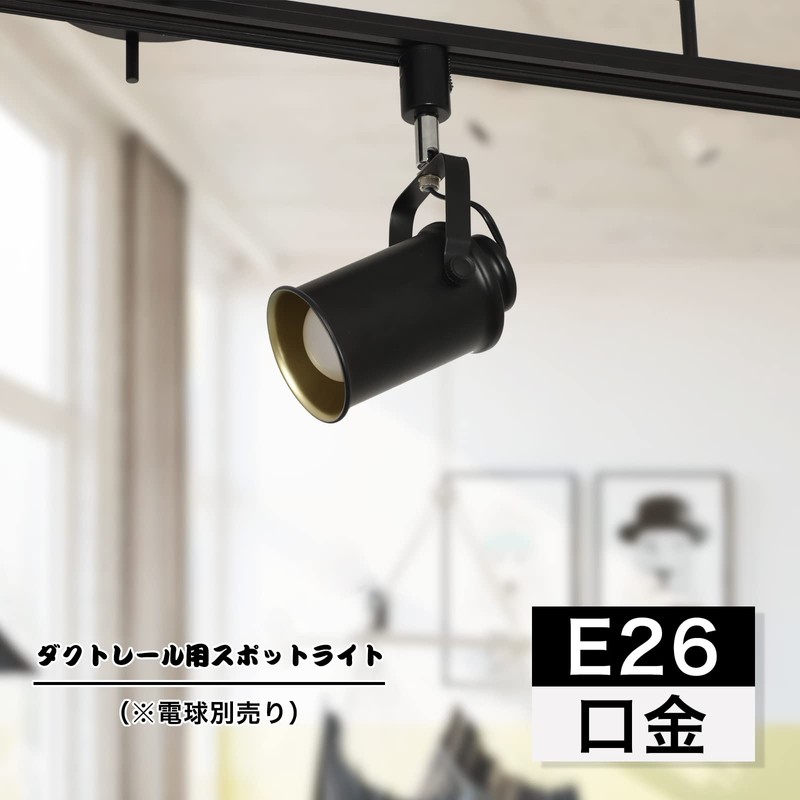 Dotoy Duct Rail Spot Light E26 Socket LED Compatible Duct