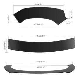 DREAMIZER Black Front Bumper Lip Spoiler Splitter Body Kit For Hyundai Santa Fe Veloster