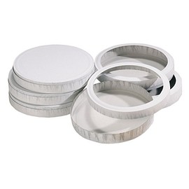 folia 995 - Käseschachteln, weiß, Durchmesser ca. 15,3 cm, 10 Paar, ideal zum Laternen basteln