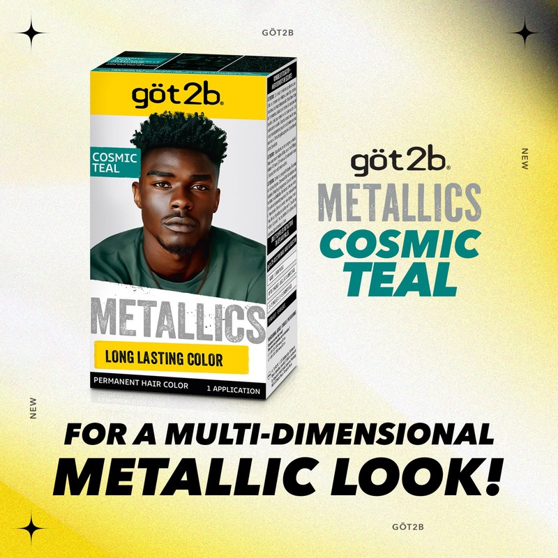 Schwarzkopf Got2b Metallics Permanent Hair Color, M75 Cosmic Teal