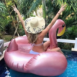 Jasonwell Giant Inflatable Flamingo Pool Float with Fast Valves Summer Beach Swimming Pool Floatie Lounge Floating Raft Outdoor Party Decorations Toys for Adults Kids (XL)