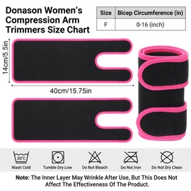 2 Pcs Neoprene Amplify Arm Bands, Arm Sweat Bands for Women Men, Compression Sauna Sleeves Slimmer Band, Hot Sweat Arms Trimmers for Flabby Arms