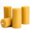 Natural Beeswax Candles 4 Packs, Beeswax Pillar Candles with 140