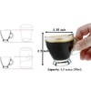 BOHEM'S Espresso Cups, 3.2 oz Small Demitasse Clear Glass Espresso