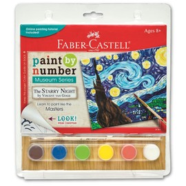 Faber-Castell Paint by Number Museum Series - Vincent Van Gogh, The Starry Night - Paint by Numbers for Adult Beginners & Young Artists (Packaging May Vary)