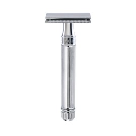 Edwin Jagger DE89Lbl Lined Detail Chrome Plated Double Edge Safety Razor by Edwin Jagger