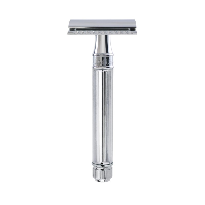 Edwin Jagger DE89Lbl Lined Detail Chrome Plated Double Edge Safety