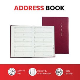 A5 Burgundy Address Book by Janrax
