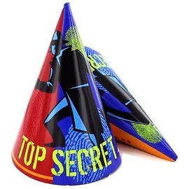 Creative Converting Top Secret Agent Detective Spy Kids Birthday Party Favor Gift Hat Cone Hats