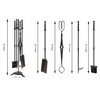 Fire Beauty Fireplace Tools Set 5 Pieces Wrought Iron Fire