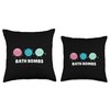 Kawaii Bath Bomb Pun lover Relaxing Bath Throw Pillow