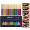 10 Colours Glitter Liquid Eyeliner Set - Shimmer, Smudge-Proof, Waterproof,