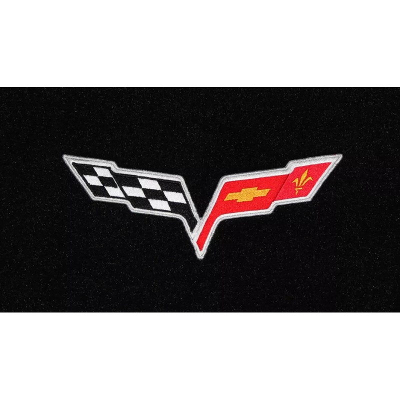 AFM NEW! Black Carpet FLOOR MATS 2005-2007 Corvette W/ Embroidered