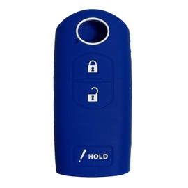 Key Fob Cover for CX3 CX5: 3 Buttons Silicone Key Fob Case Fit for Mazda CX7 CX9 CX5 CX3 Mazda 3 2010 to 2020 WAZSKE13D01 SKE13D01 662FSKE13D01 KDY3675DY Remote Protector (Blue)