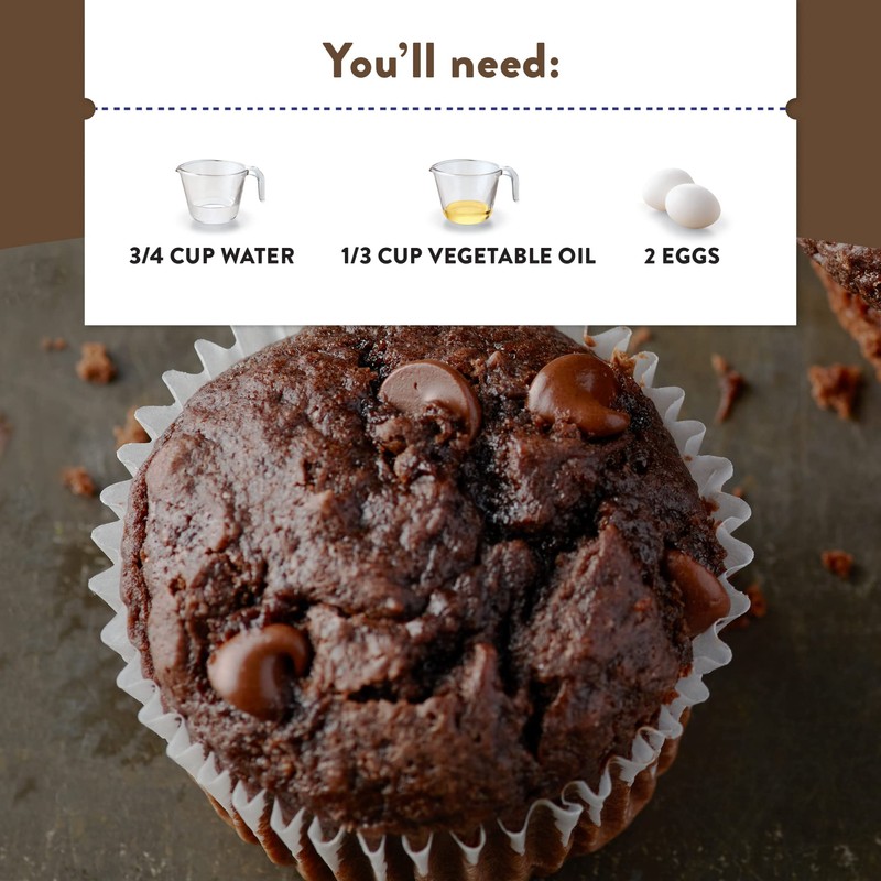Krusteaz Muffin Mix, Double Chocolate Muffin Mix, Made with Real