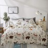Jumeey Toddlers Bear Bedding Twin Girls Rabbit Cartoon Duvet Cover