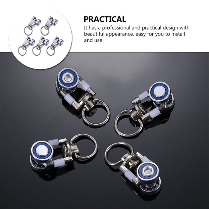 Uonlytech Curtain Wheels Curtain Quiet Wheel Metal Curtain Roll Curtain