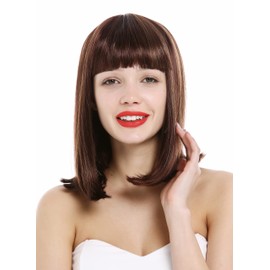 WIG ME UP - VK-39-33H27 Clavi Longbob Shoulder Length Straight Fringe Red Brown Blonde Highlighted