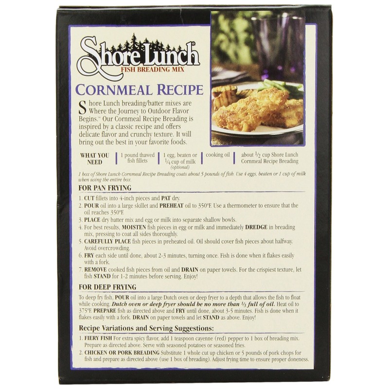 Shore Lunch Breading Mix Cornmeal Recipe, 9-Ounce (Pack of 6)