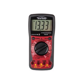 Testboy 65 Automotive Multimeter with Temperature Measurement Auto Meter (Speed Measurement, Closing Angle Measurement, LCD with Backlight, Data Hold Function) Red/Black