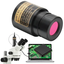 SWIFT EC5R Microscope Digital Eyepiece Electronic Eyepiece for Microscope 5 Megapixel 5MP HD USB2.0 Camera Version Upgrade Compatible with Windows/Mac OS