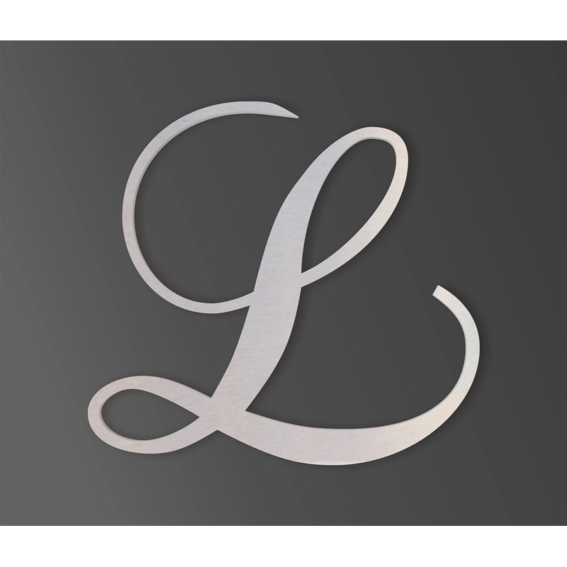 Cursive Metal Letter L, for Front Door, for Above Crib,