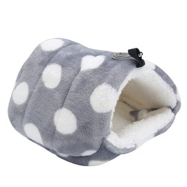 Cama colgante para animales domésticos pequeños, hamaca de franela para hámster, nido para conejillos de indias, accesorios para la casa, juguetes para jaulas para chinchilla, erizo, hurón(L)